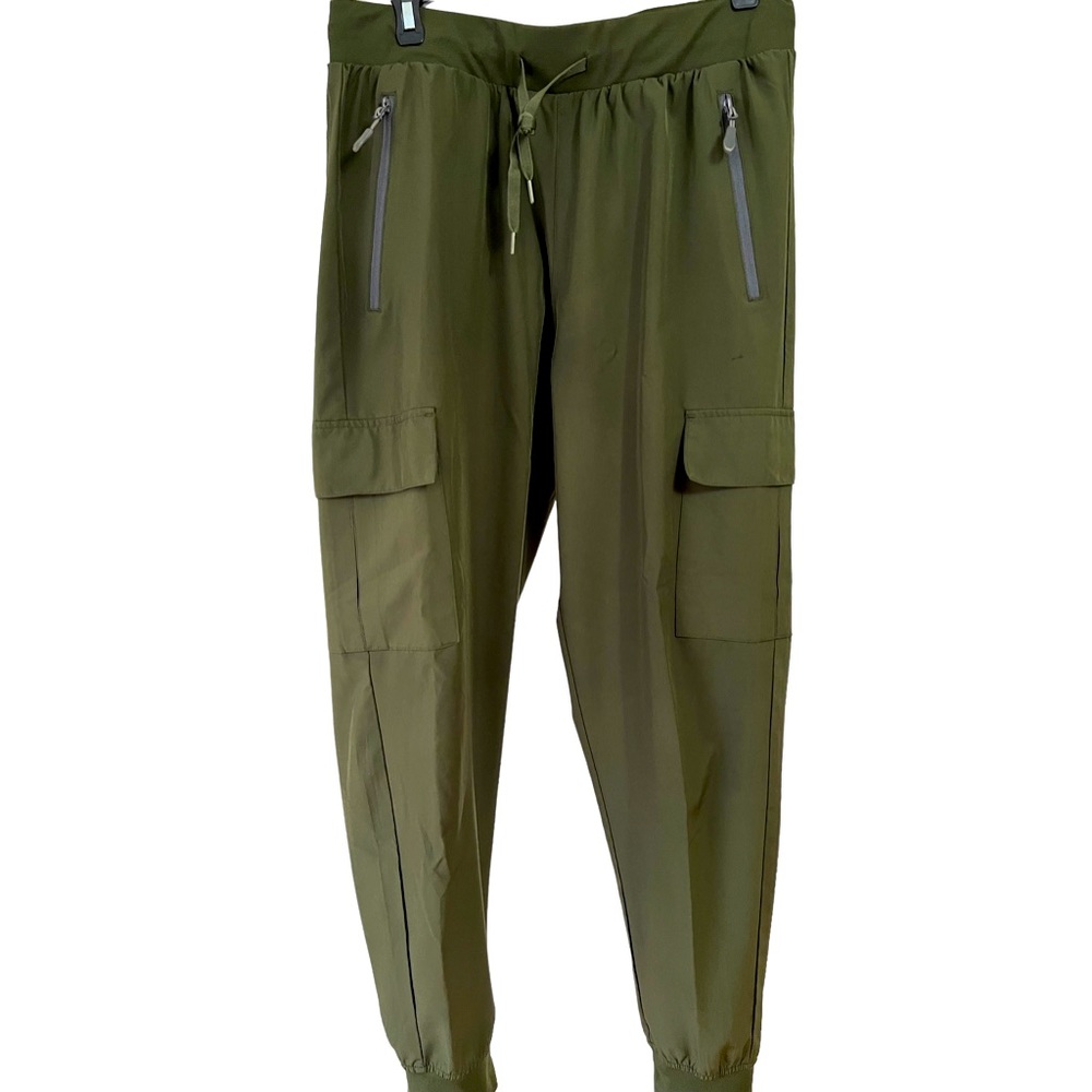 2 pairs womens LJBJN lightweight green pants joggers size L